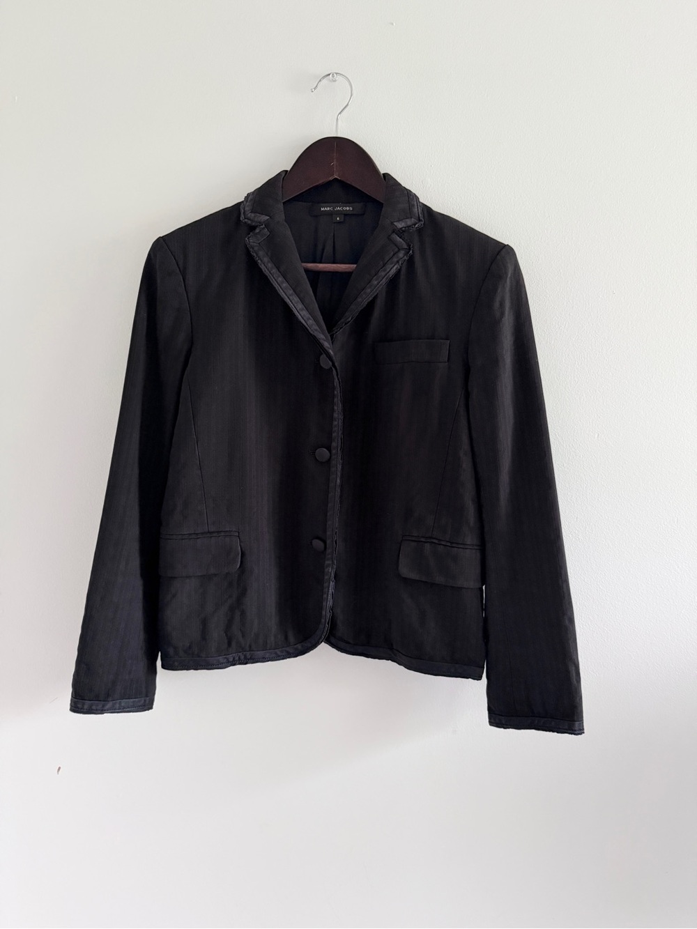 Vintage Marc Jacobs Black Pinstripe Blazer Size 6